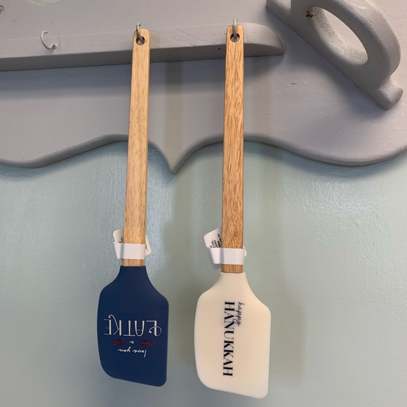 Hanukkah Love Latke Kitchen Towel Set Wooden Silicone Spatulas Target Threshold - Picture 3 of 4
